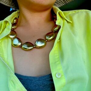 Vintage pebble river rock designer necklace/choker